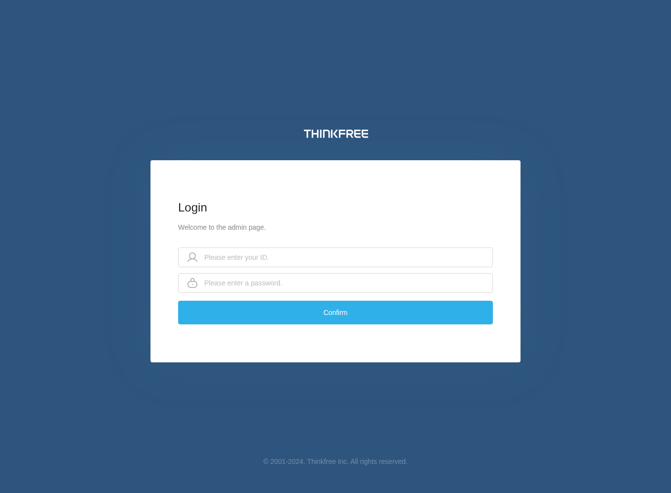 Office Admin sign-in screen